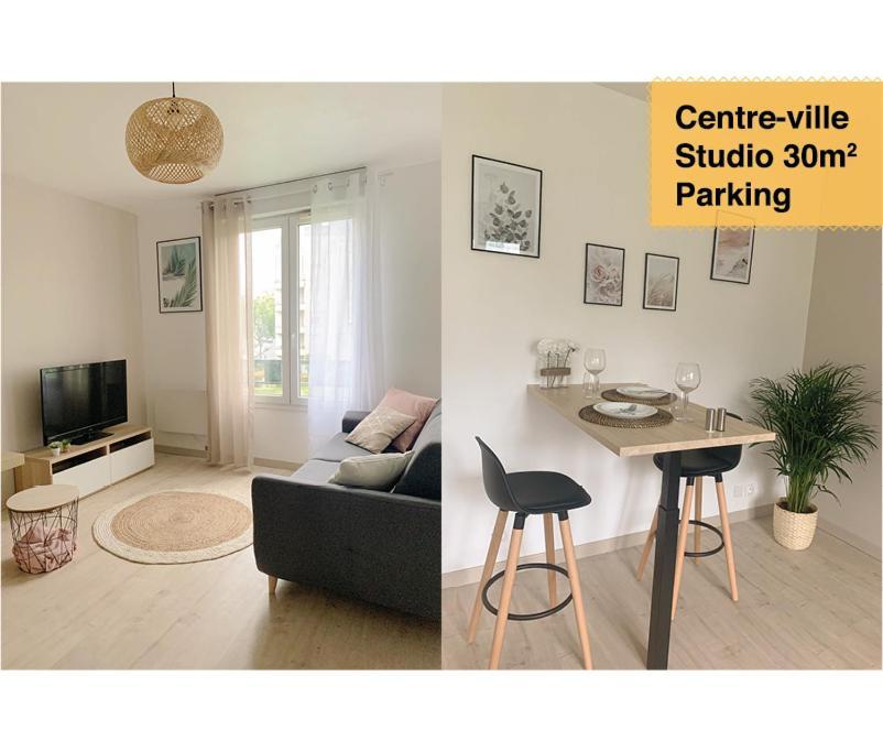Chaleureux Studio 30m2 - Au pied de la Gare - PARKING Cergy Extérieur photo