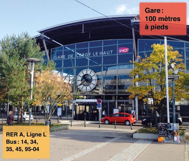 Chaleureux Studio 30m2 - Au pied de la Gare - PARKING Cergy Extérieur photo