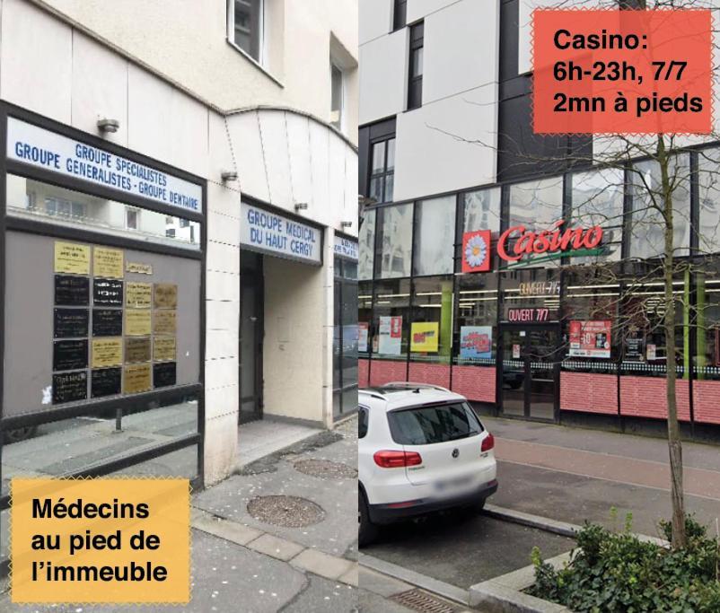 Chaleureux Studio 30m2 - Au pied de la Gare - PARKING Cergy Extérieur photo